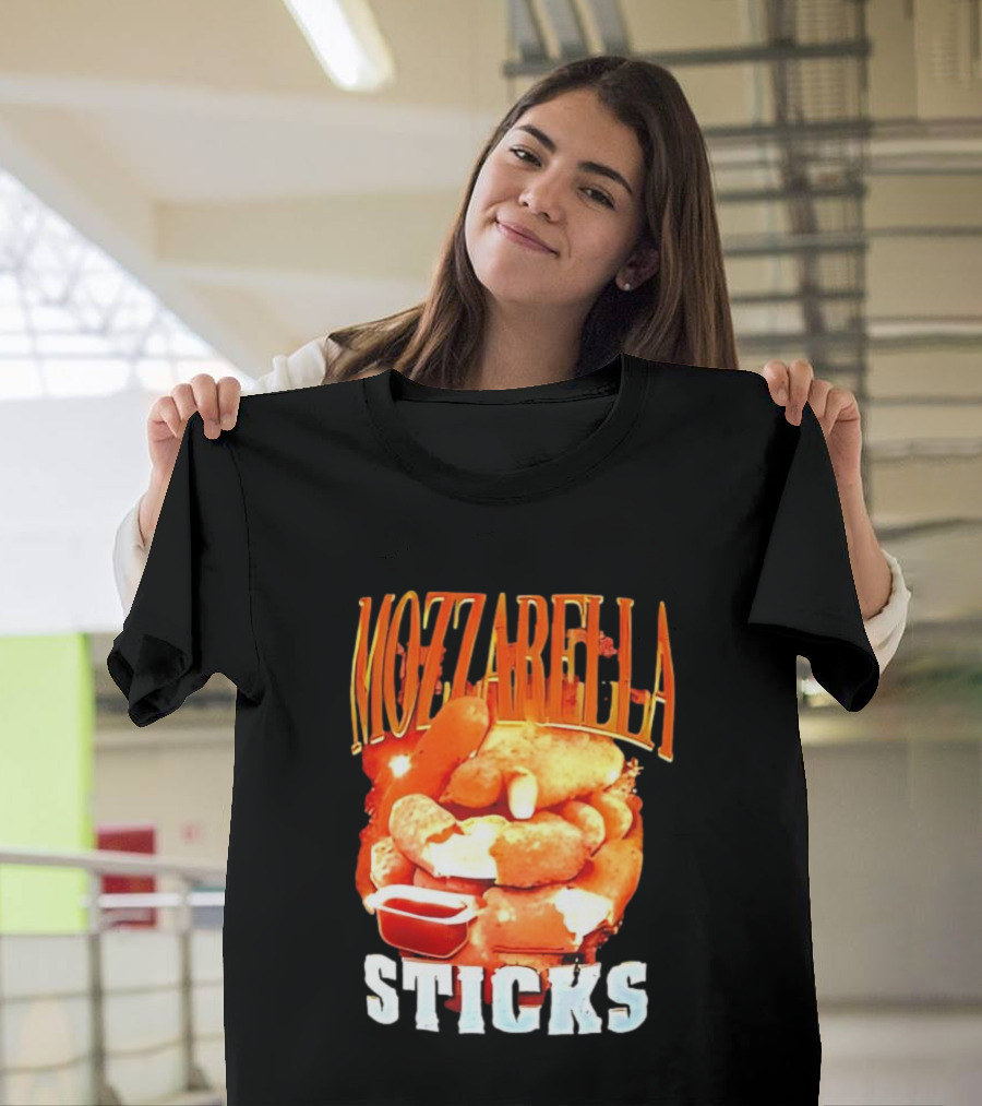Mozzarella Sticks Cheesy Snack Delight With Dipping Sauce T-Shirt