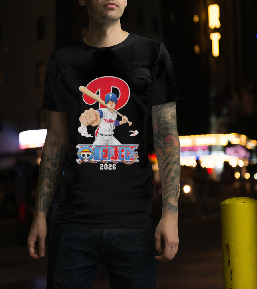 Philadelphia Phillies One Piece Crossover 2026 T-Shirt