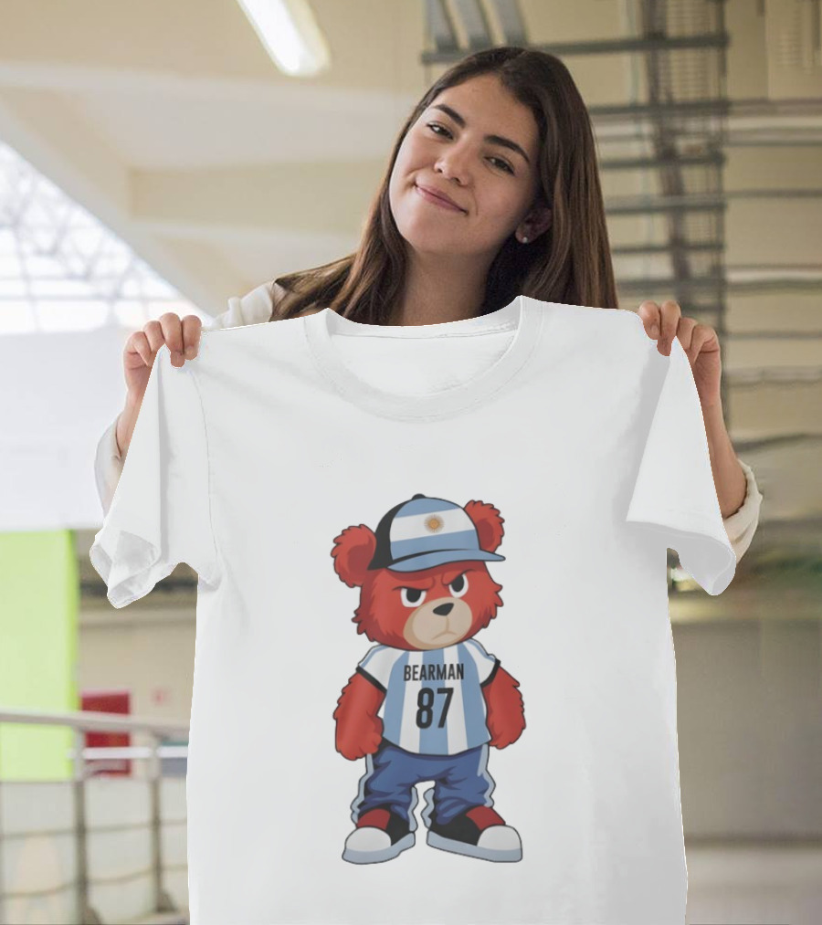 Bearman 87 Argentina Football Bear Oliver T-Shirt