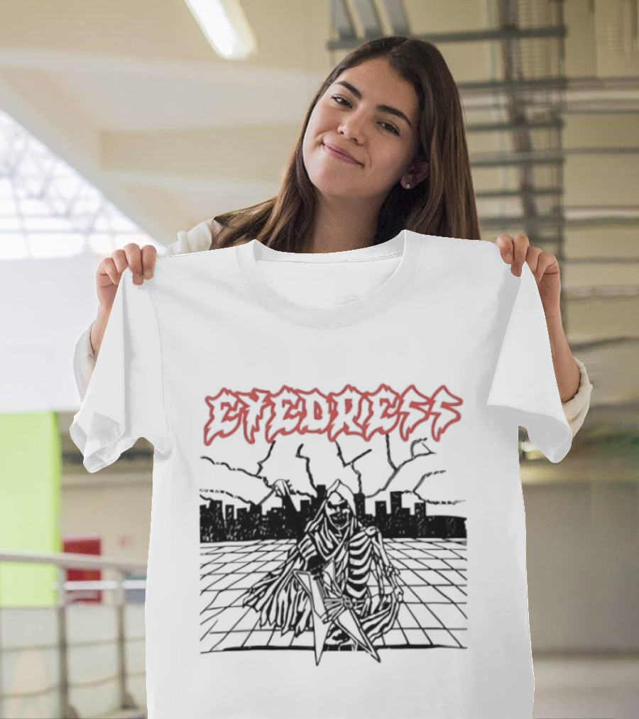 Eyedress Hesher Lightning Skeleton Design T-Shirt