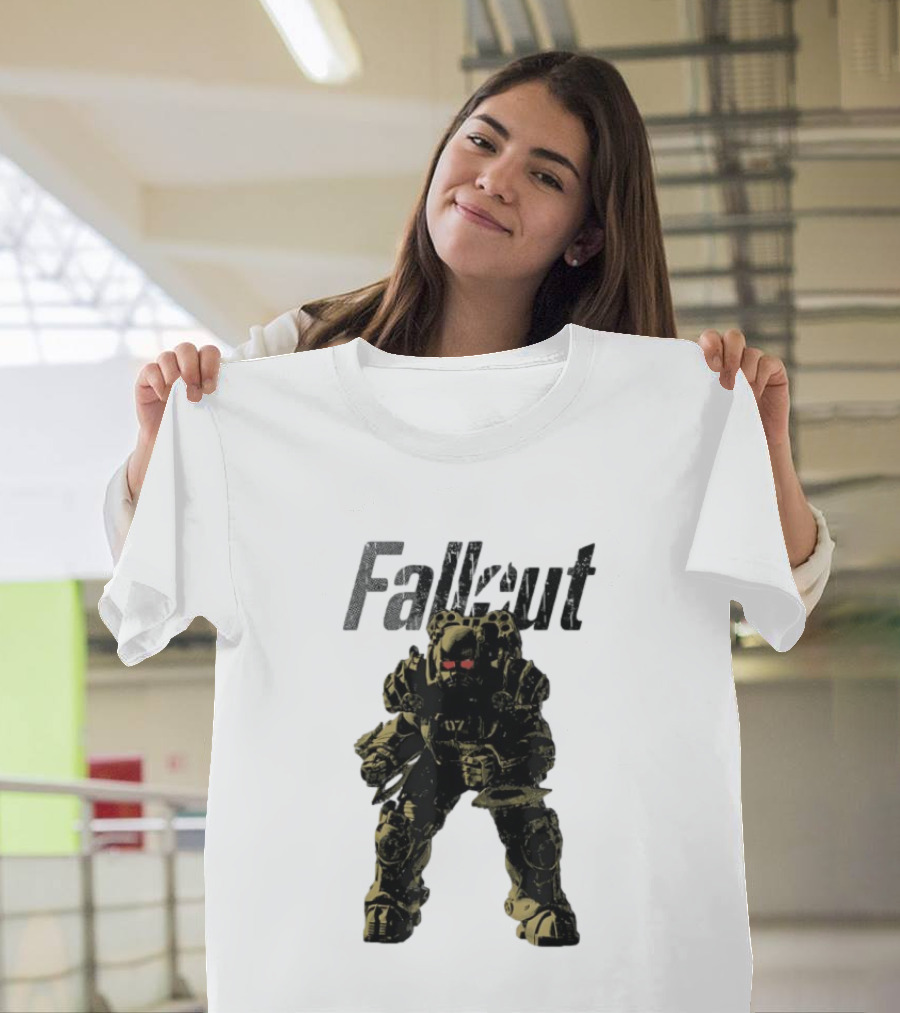 Fallout Power Armor Iconic Gaming Symbol Bold Apocalyptic Style T-Shirt