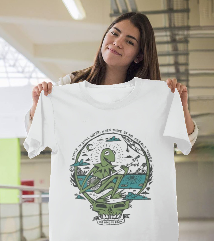 Frog The Kermit X Grateful Dead Ripple In Still Water When There Is No Ripple People Tossed Bango T-Shirt