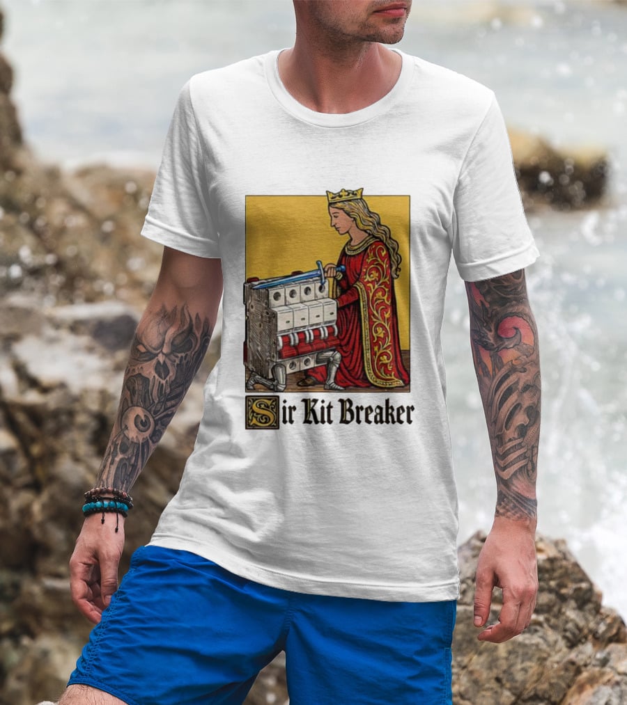 Sir Kit Breaker Queen Of Swords Knight Tarot Crown T-Shirt