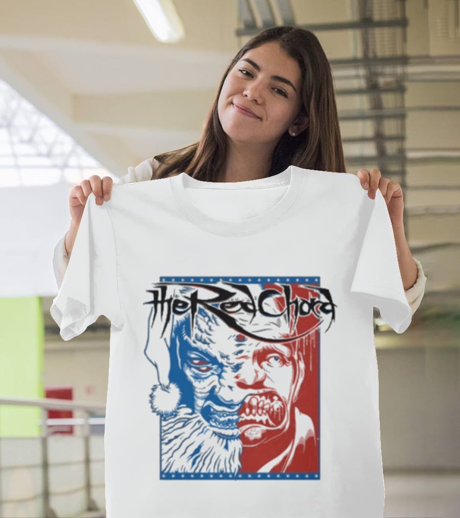 The Red Chord Split Face Blue And Red Duality Artwork T-Shirt
