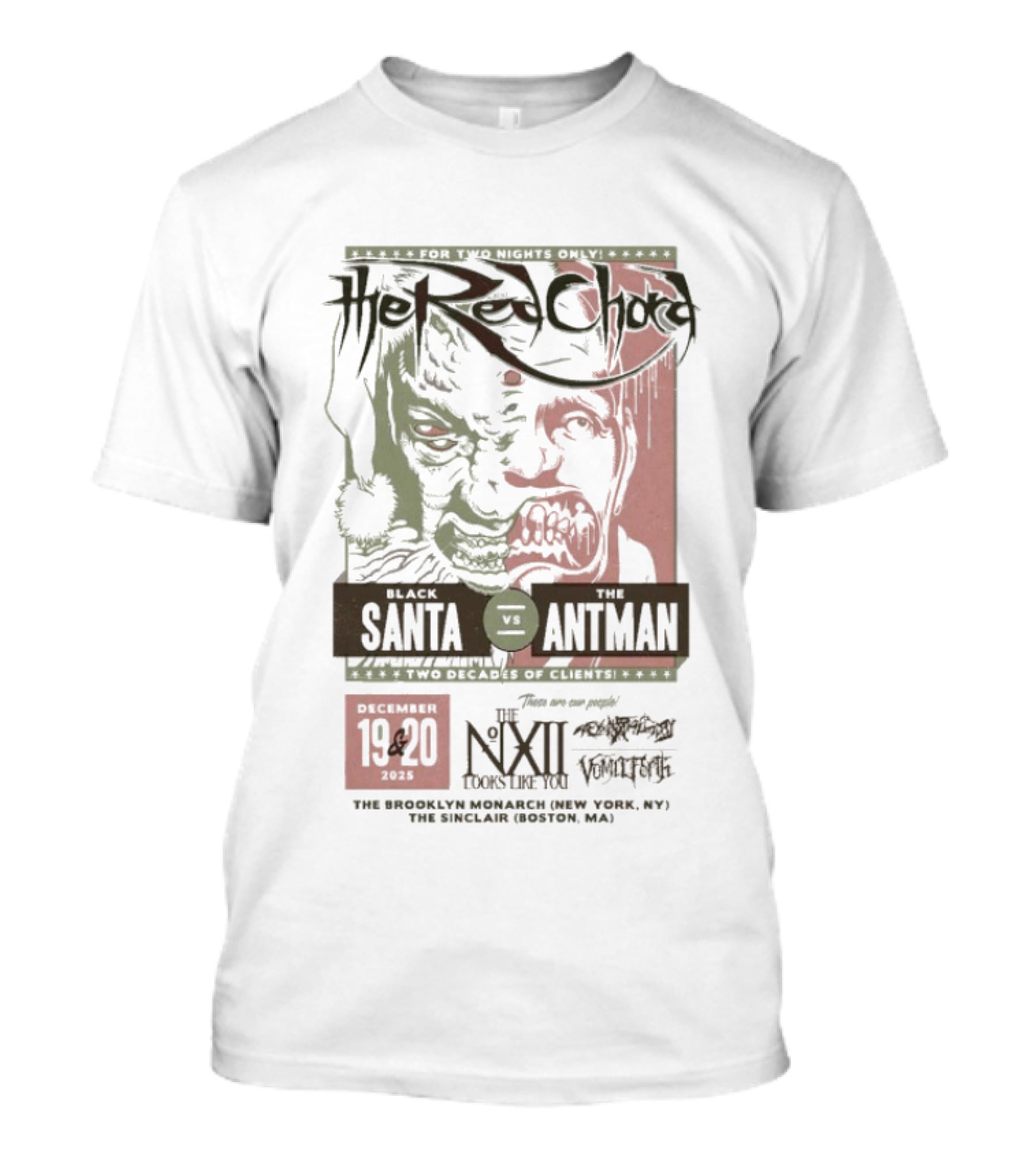 The Red Chord Santa Antman December 19 20 2025 The Sinclair Boston Mass T-Shirt