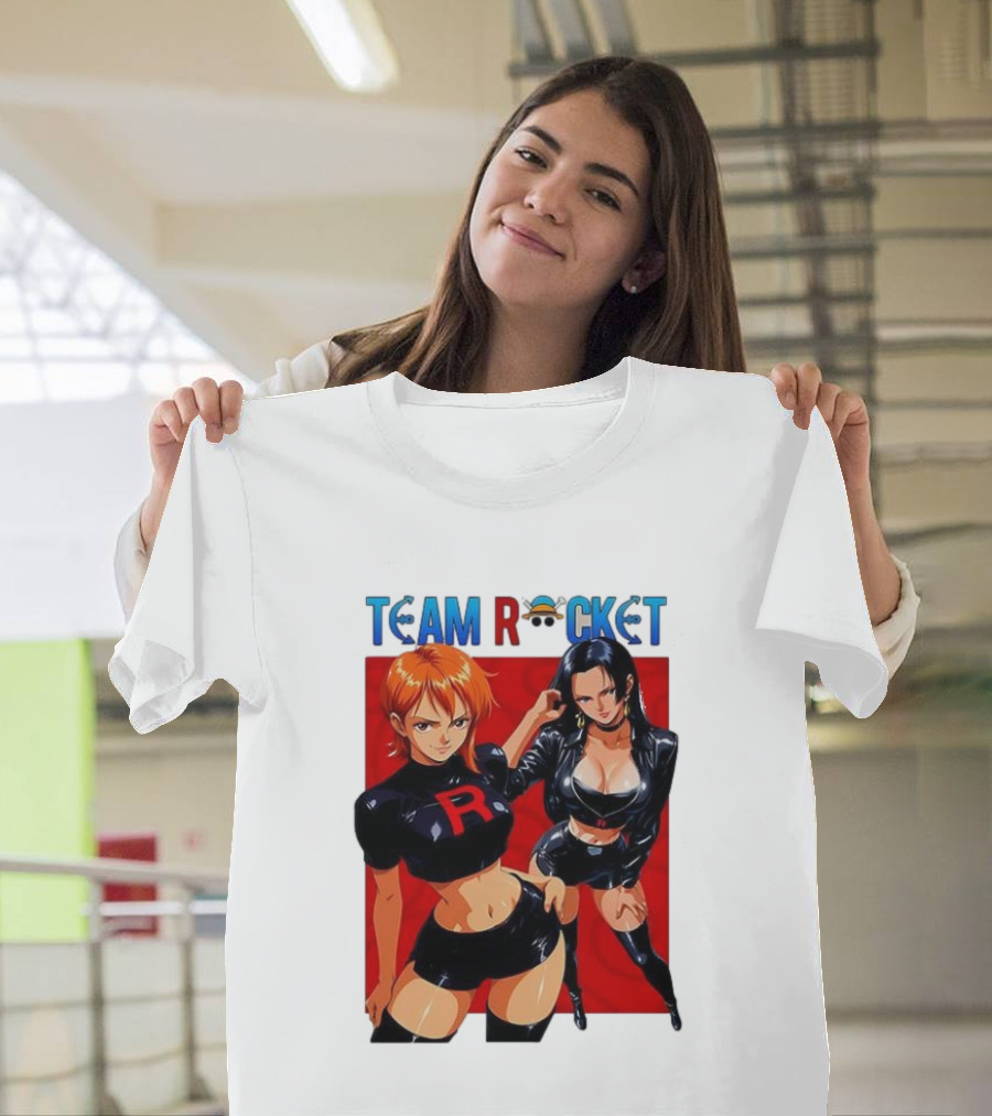Team Rocket Nami Nico Robin Anime Crossover T-Shirt