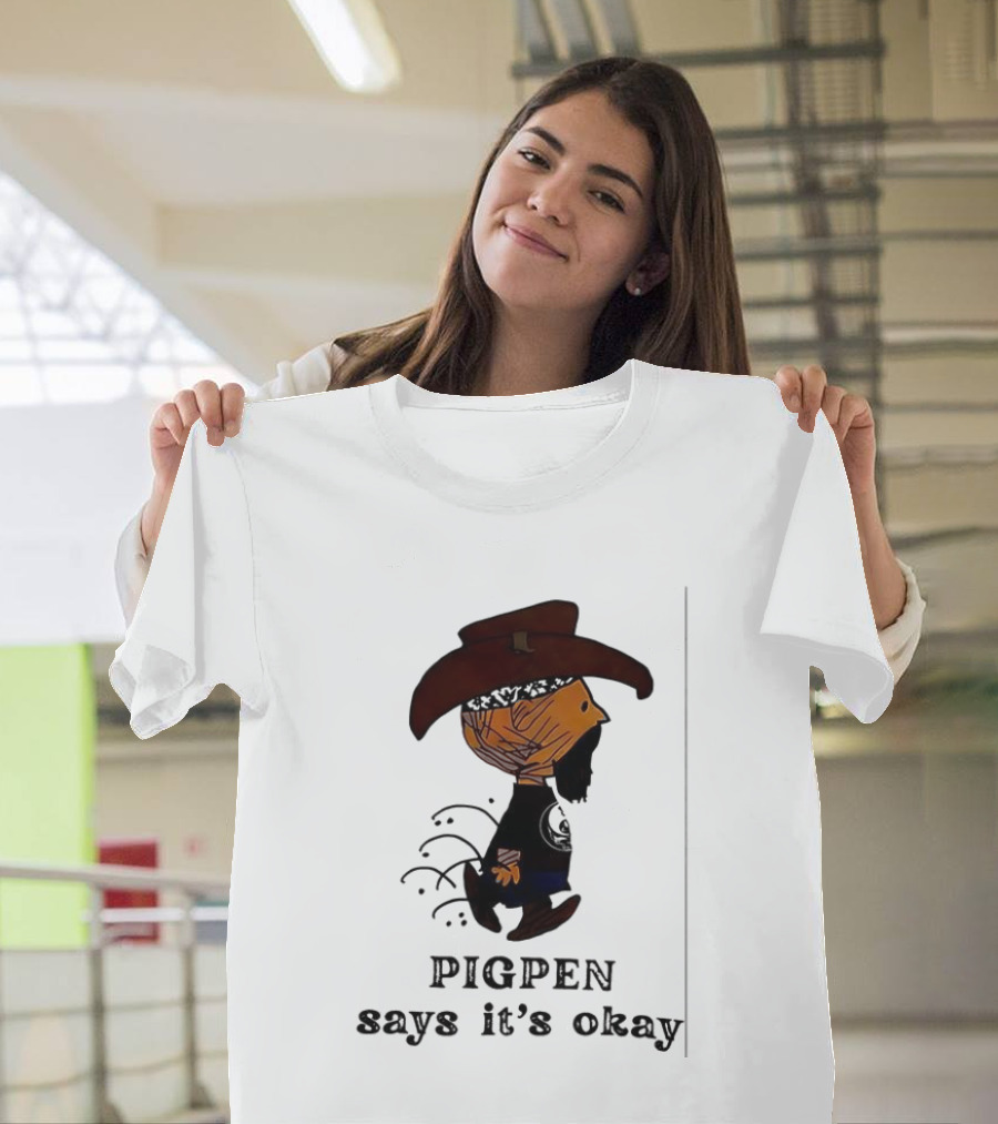 Peanuts Pigpen Says It's Okay Cowboy Hat Character T-Shirt