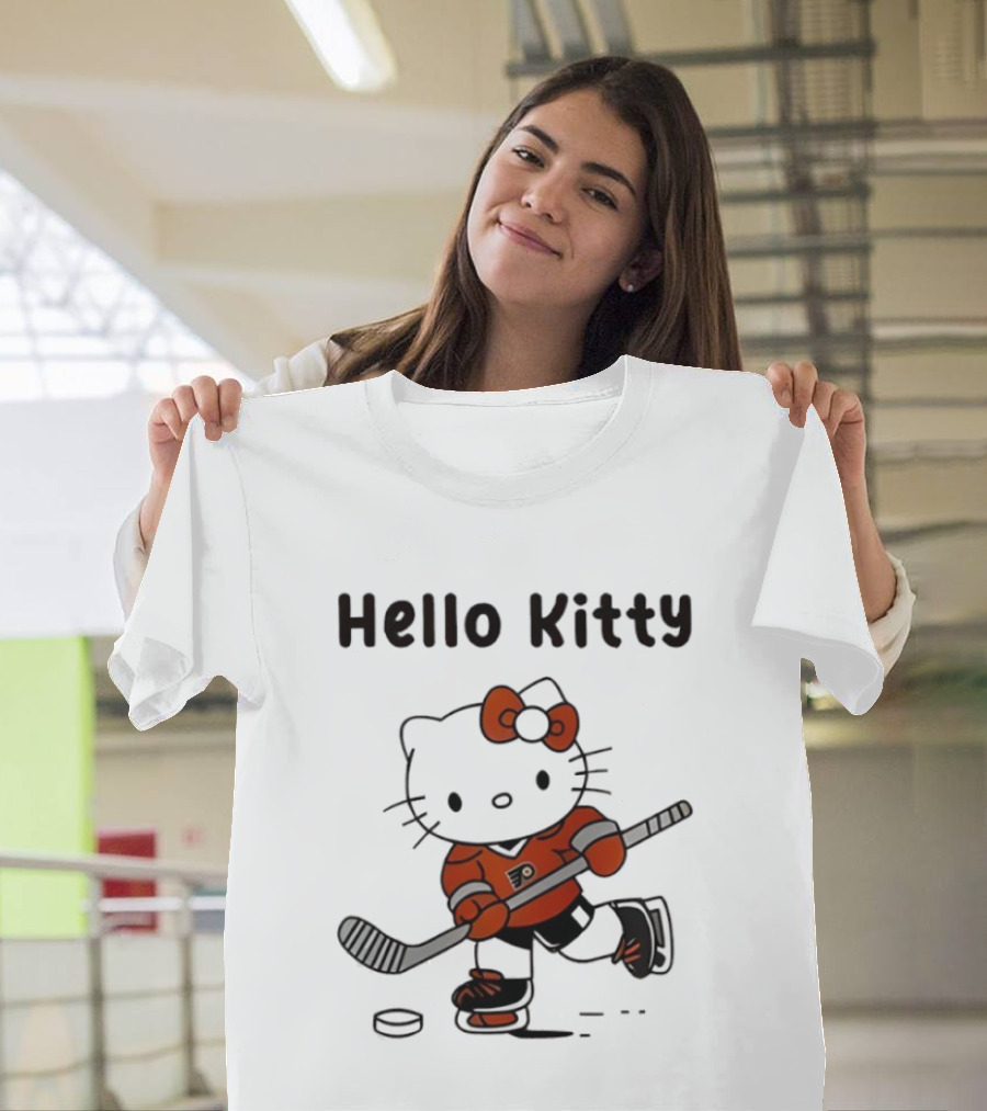 Philadelphia Flyers Hello Kitty Ice Hockey Collaboration 2026 T-Shirt