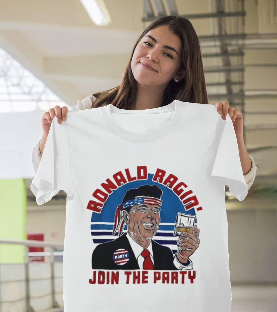Ronald Ragin Join The Party President Retro Headband T-Shirt