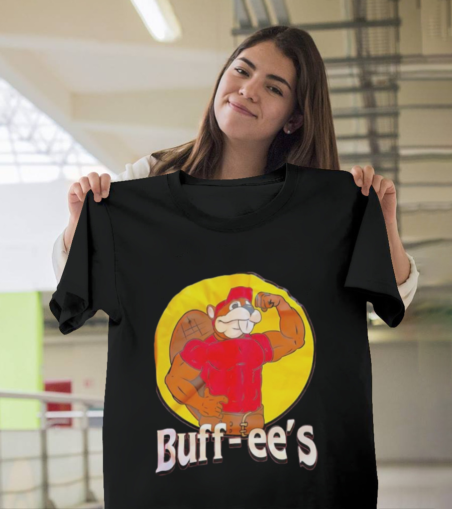 Buff Ee's Gym Muscular Beaver Flexing Muscles T-Shirt