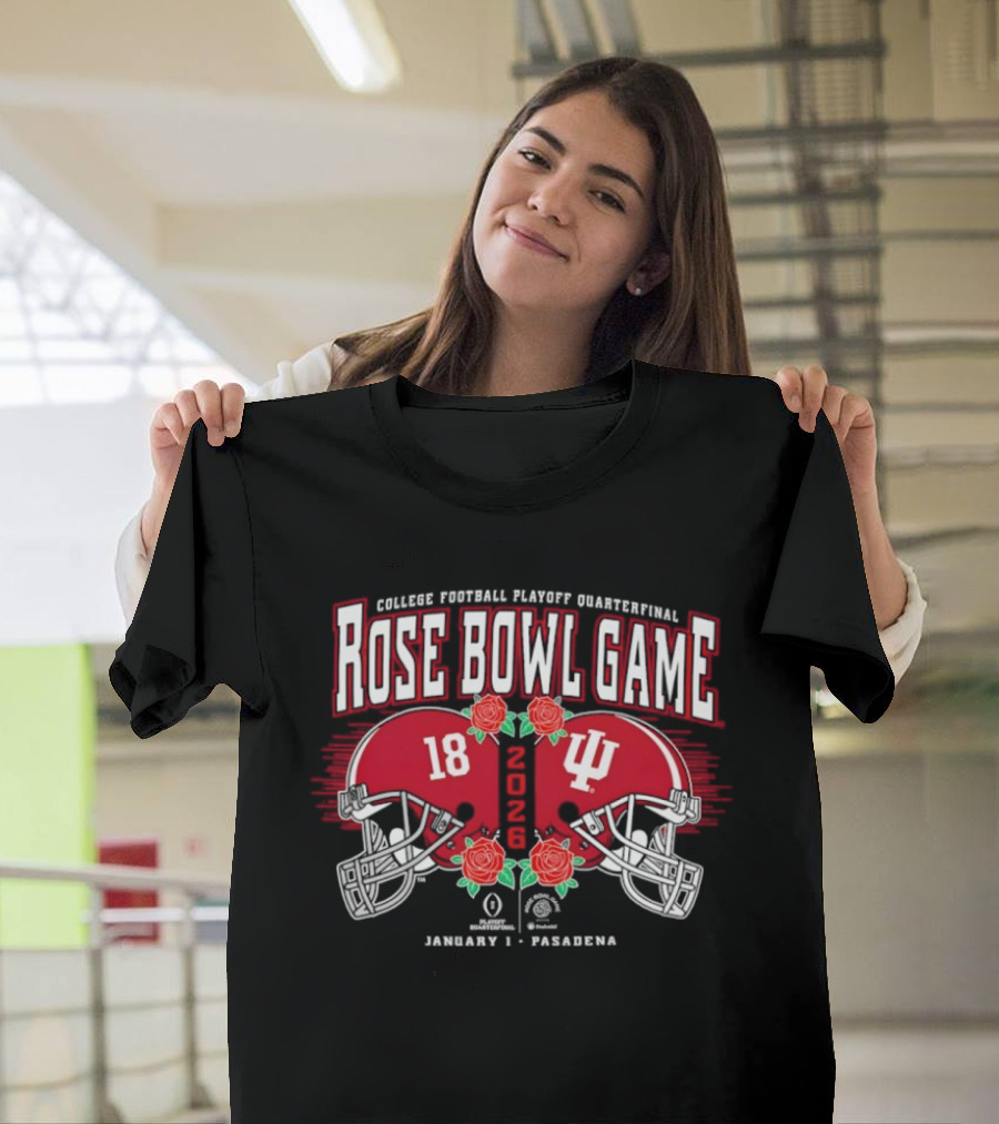 College Football Playoff Quarterfinal Rose Bowl Game Indiana Hoosiers Vs Alabama Crimson Tide January 1 Pasadena T-Shirt