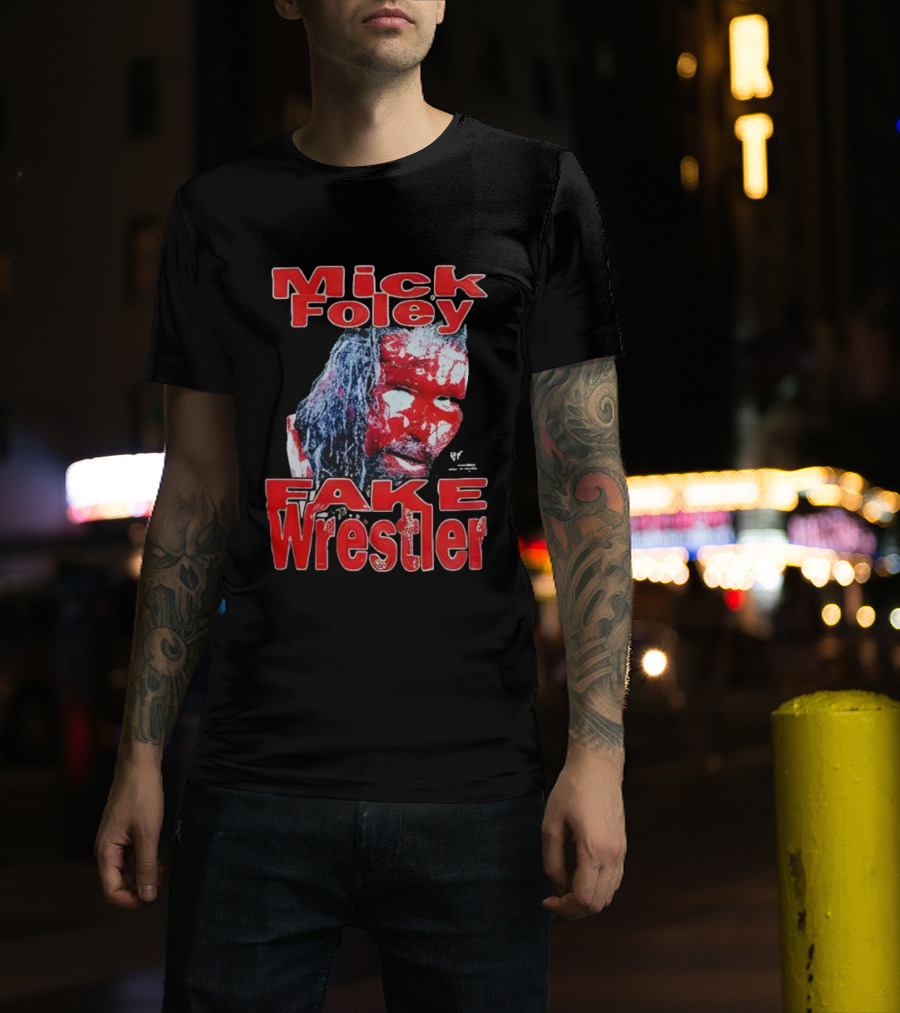 Mick Foley Fake Wrestler Horror Blood Face T-Shirt