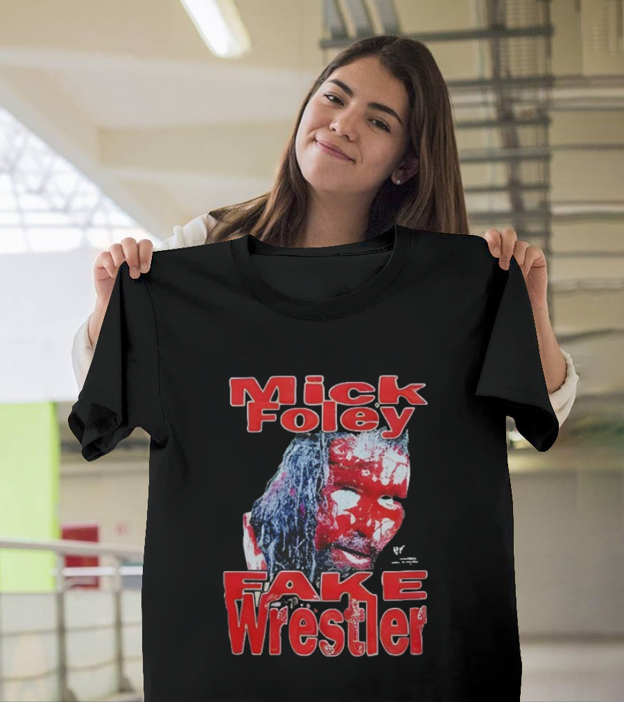 Mick Foley Fake Wrestler Horror Blood Face T-Shirt