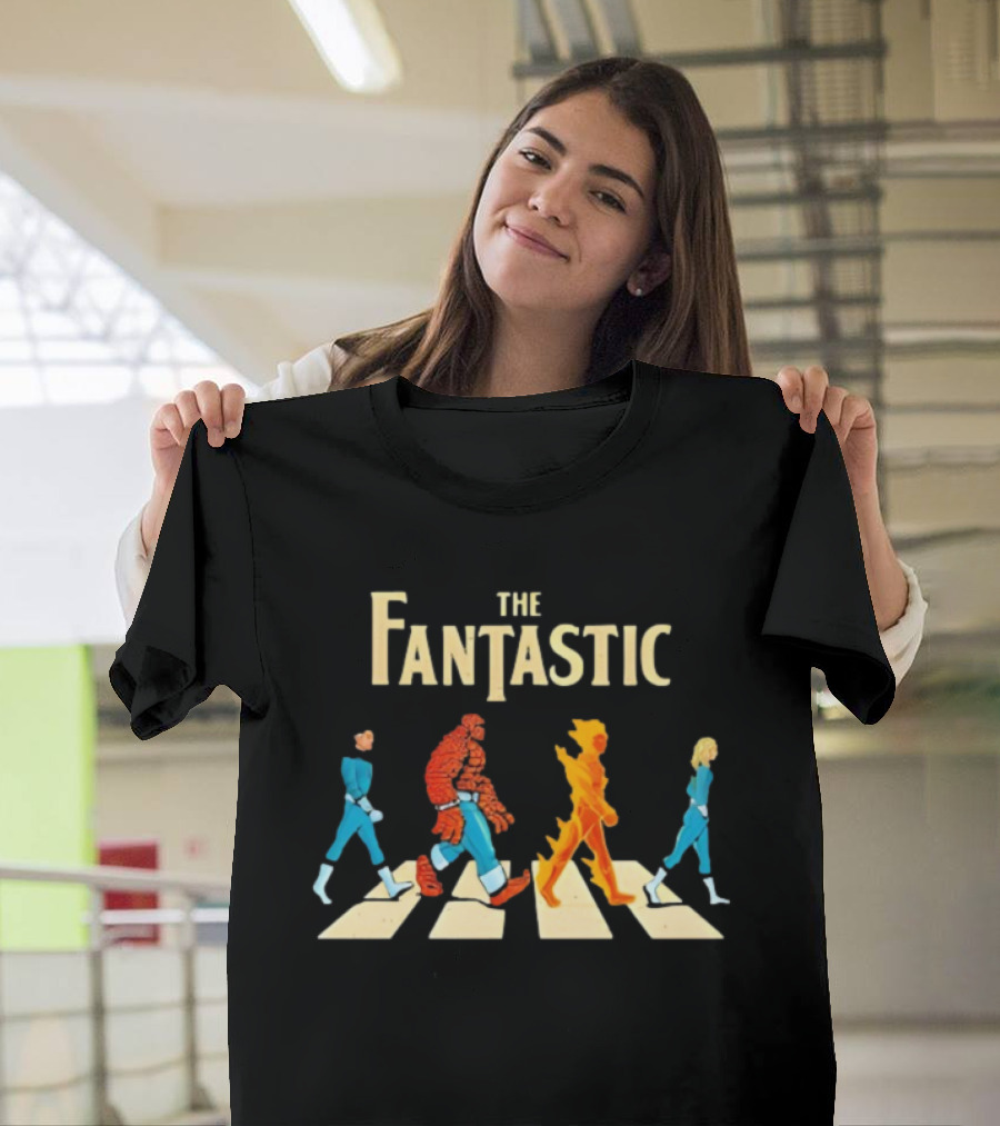 The Fantastic Four Superhero Team Walking T-Shirt