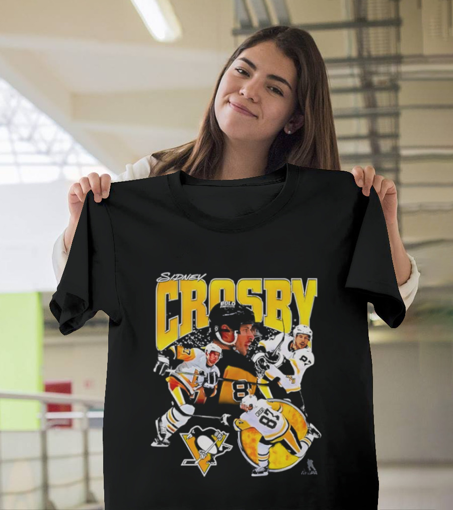 Sidney Crosby Pittsburgh Penguins Hockey Legend Collage T-Shirt
