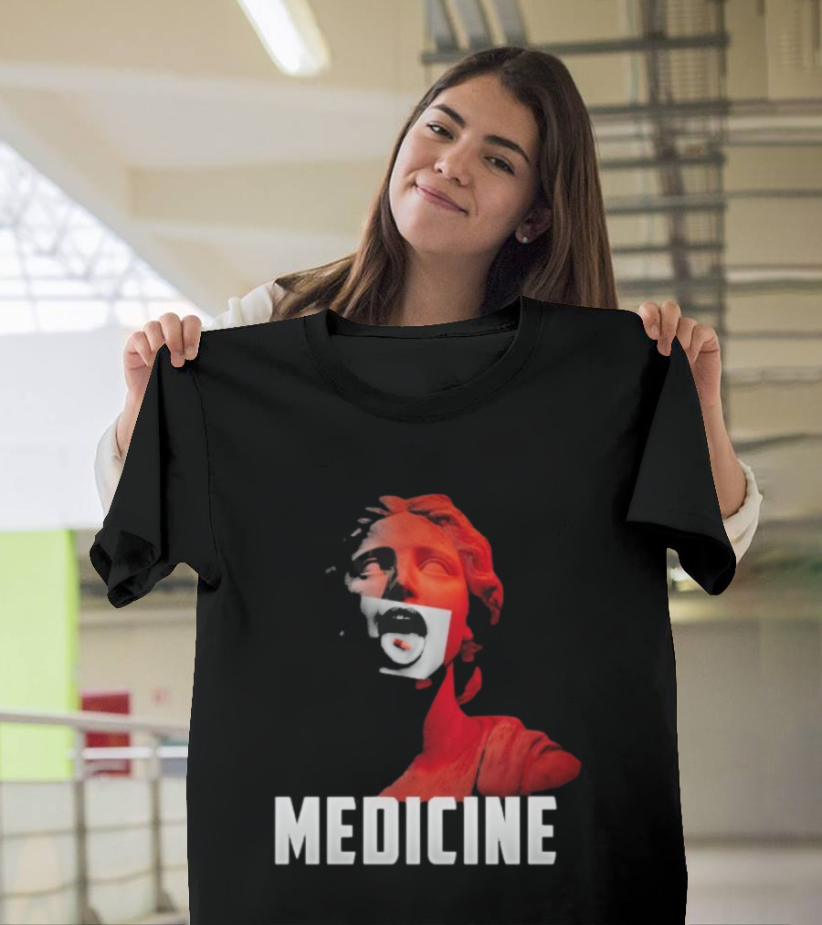 Toza Medicine Statue Red Sculpture With Distorted Face T-Shirt