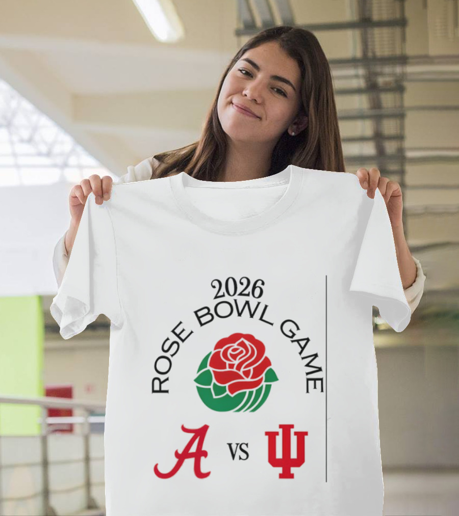 2026 Rose Bowl Game Alabama Crimson Tide Vs Indiana Hoosiers T-Shirt