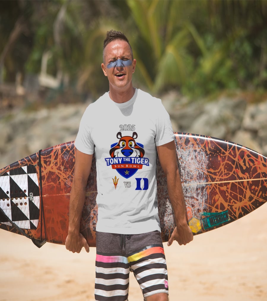 Arizona State Sun Devils Vs Duke Blue Devils 2025 Tony The Tiger Sun Bowl College Football Game T-Shirt