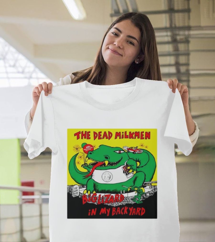 The Dead Milkmen Big Lizard In My Backyard 40th Anniversary Retro Album T-Shirt