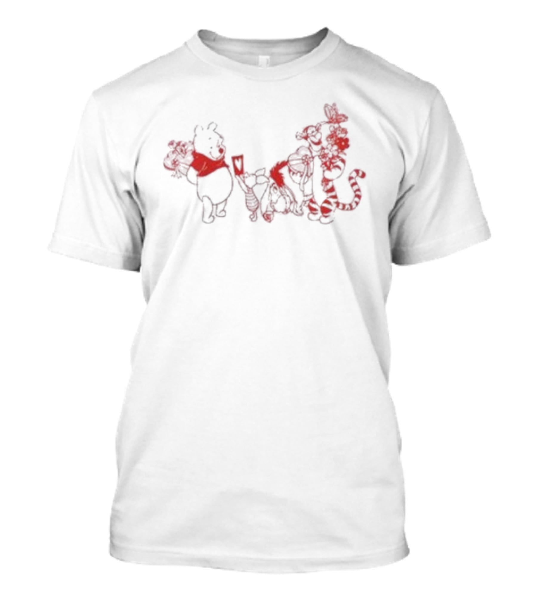 Disney Winnie The Pooh Tigger Piglet Valentine Love Adventure T-Shirt