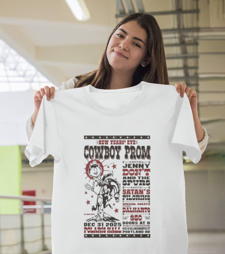 Jenny Don’t And The Spurs And Satan’s Pilgrims 12.31.2025 Portland Nye T-Shirt