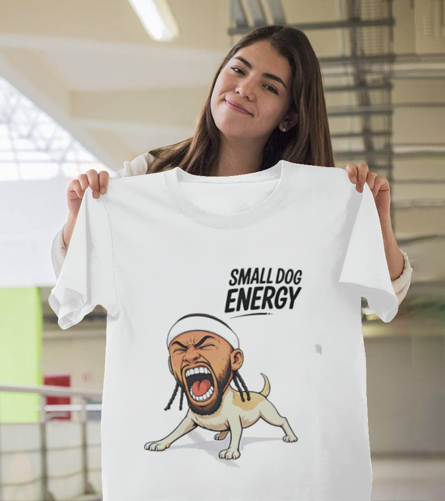 Chihuahua Small Dog Energy Funny Cartoon T-Shirt