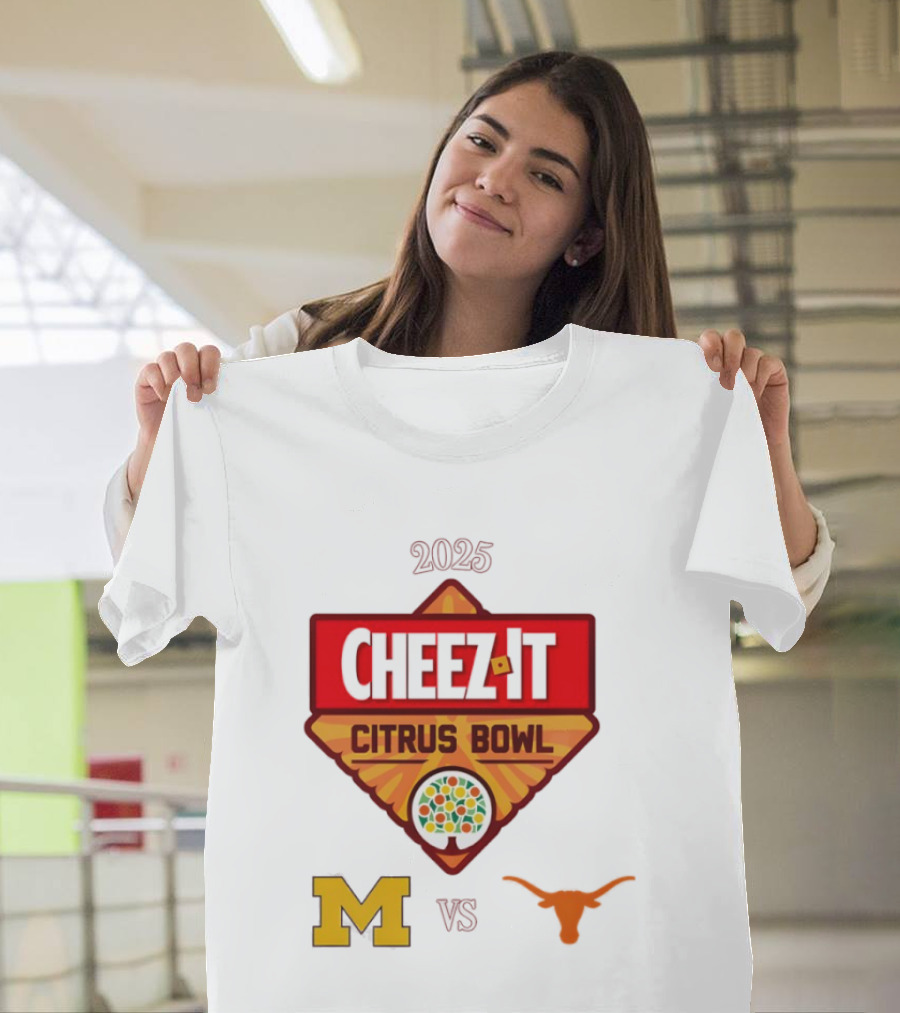 2025 Cheez It Citrus Bowl Texas Longhorns Vs Michigan Wolverines T-Shirt