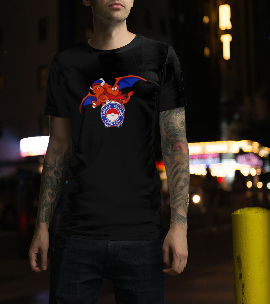 Buffalo Trading Card Con Dragon Wings Ice Pokéball T-Shirt