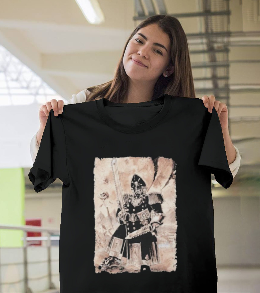 Grimdark Commissar Warhammer 40k Chainsword Artillery T-Shirt