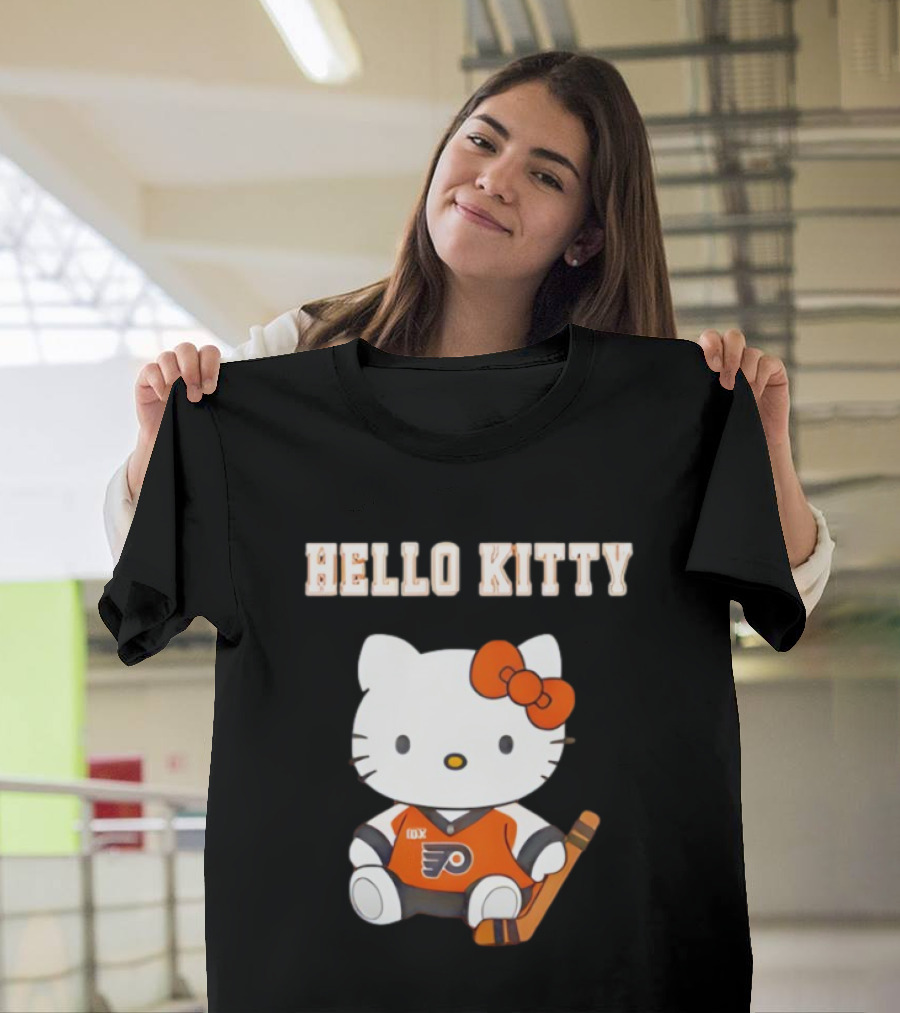 Philadelphia Flyers Hello Kitty Cute Collaboration Hockey Night T-Shirt