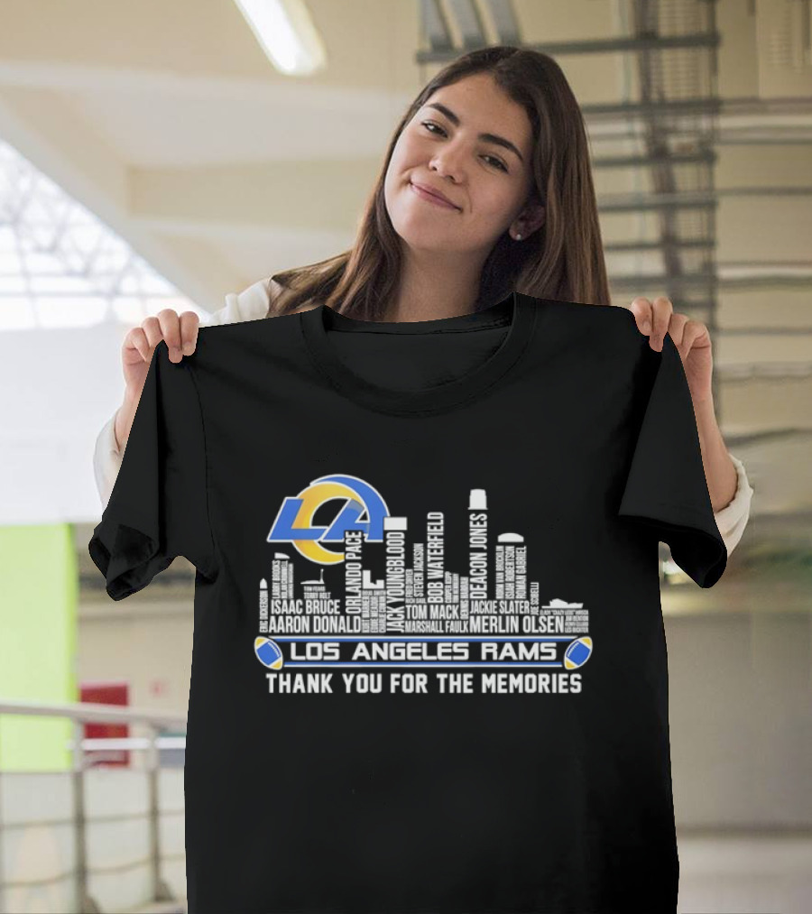 Los Angeles Rams Thank You For The Memories City Skyline LA T-Shirt