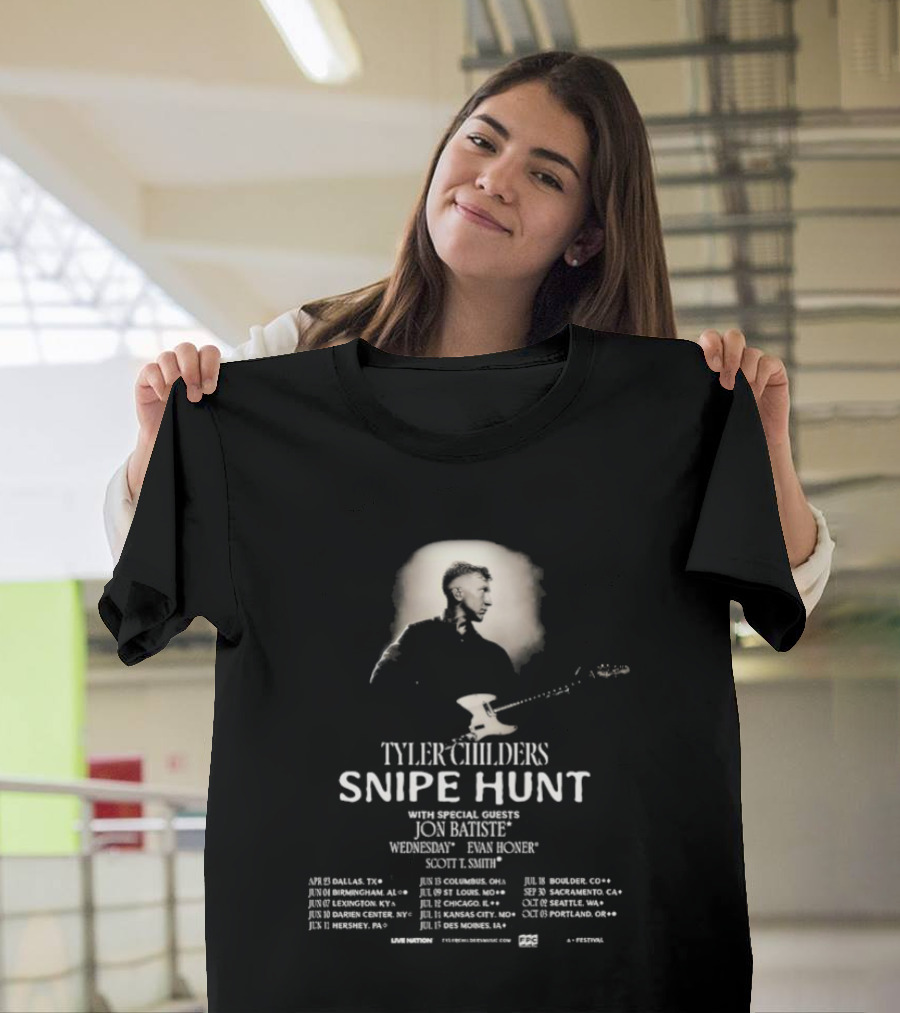 Tyler Childers Snipe Hunt 2026 Tour North America Dates Special Guests Joce Kelsey Wayne Graham T-Shirt