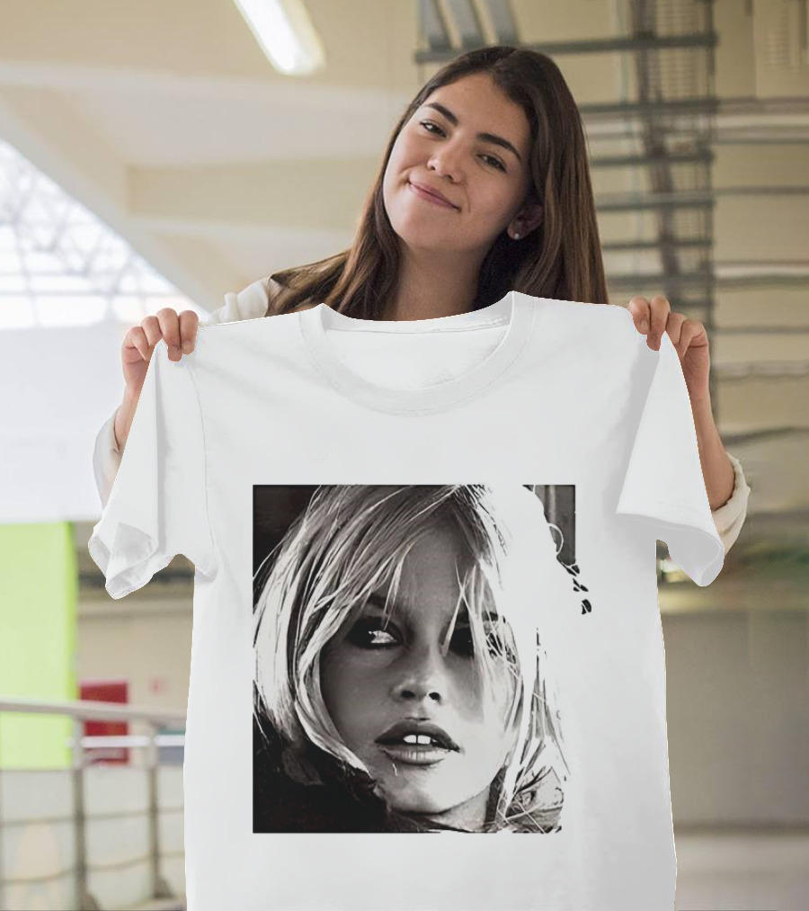 Brigitte Bardot Iconic Black And White T-Shirt