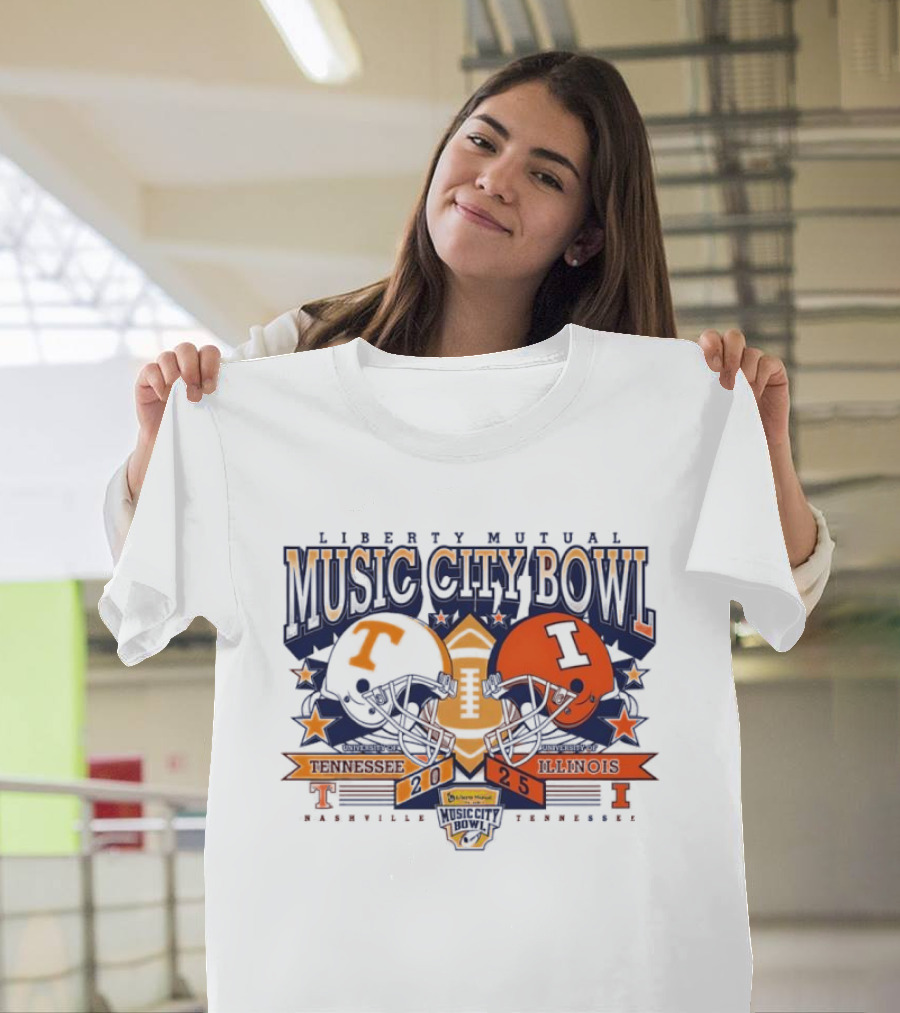 Liberty Mutual Music City Bowl Tennessee Vs Illinois December 2025 Nashville T-Shirt