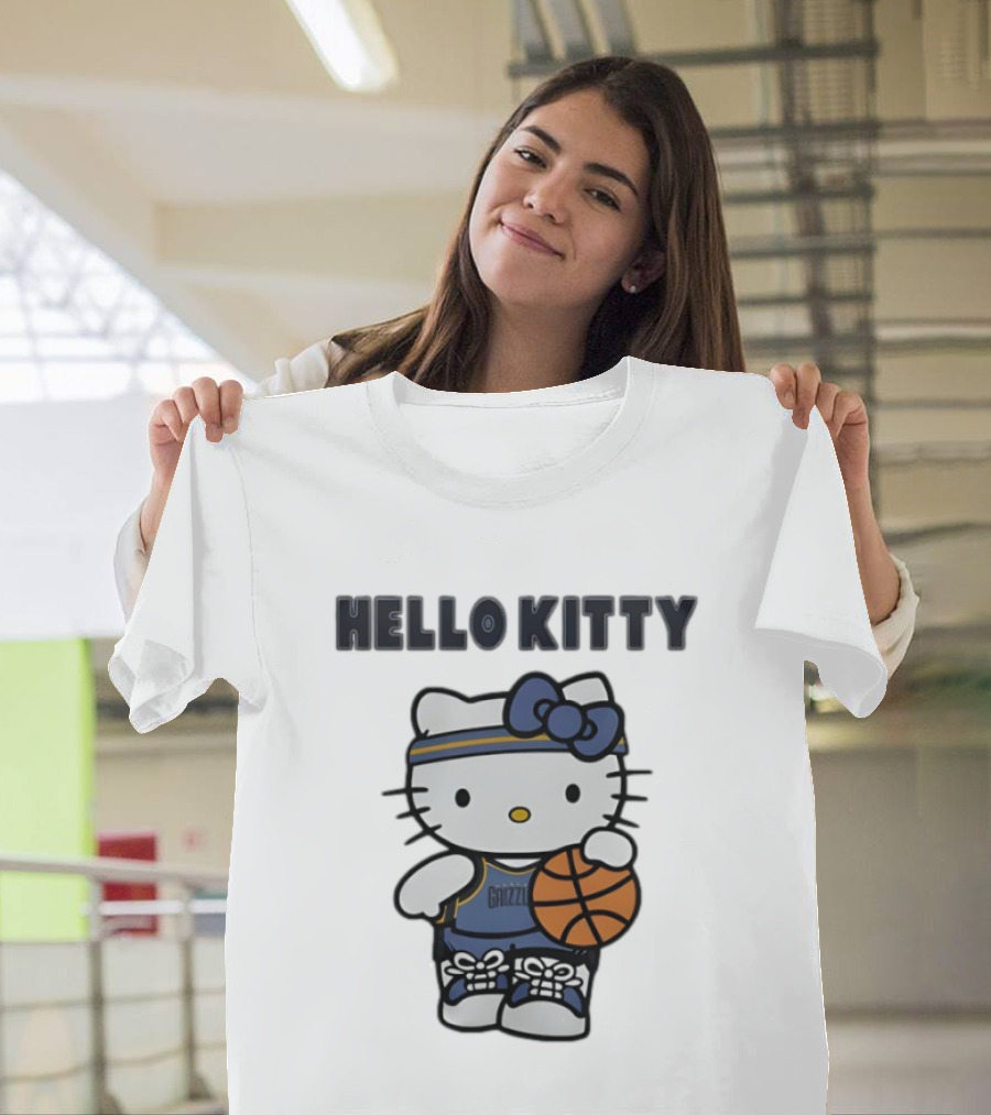 Memphis Grizzlies Hello Kitty Basketball Collaboration T-Shirt