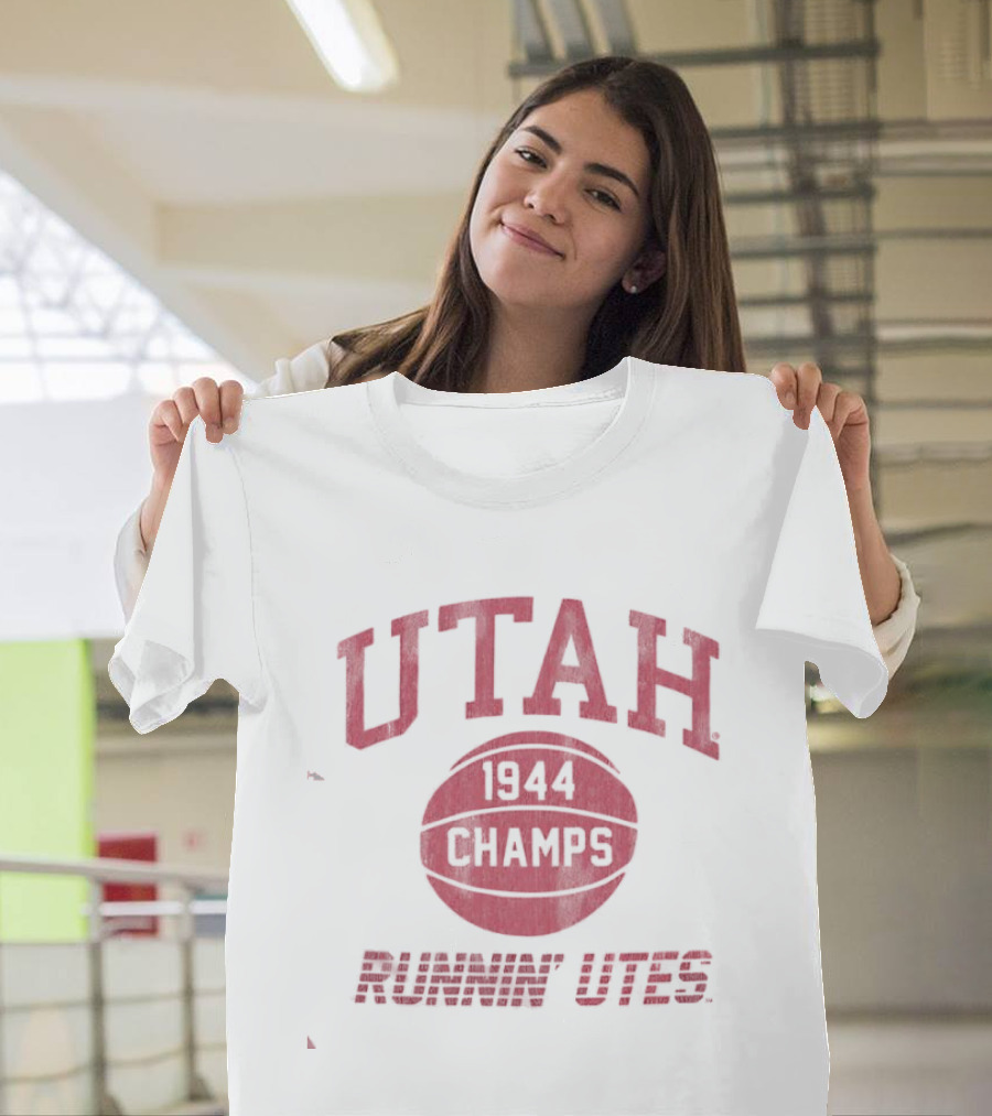 Utah 1944 Champs Runnin' Utes Victory Celebration T-Shirt