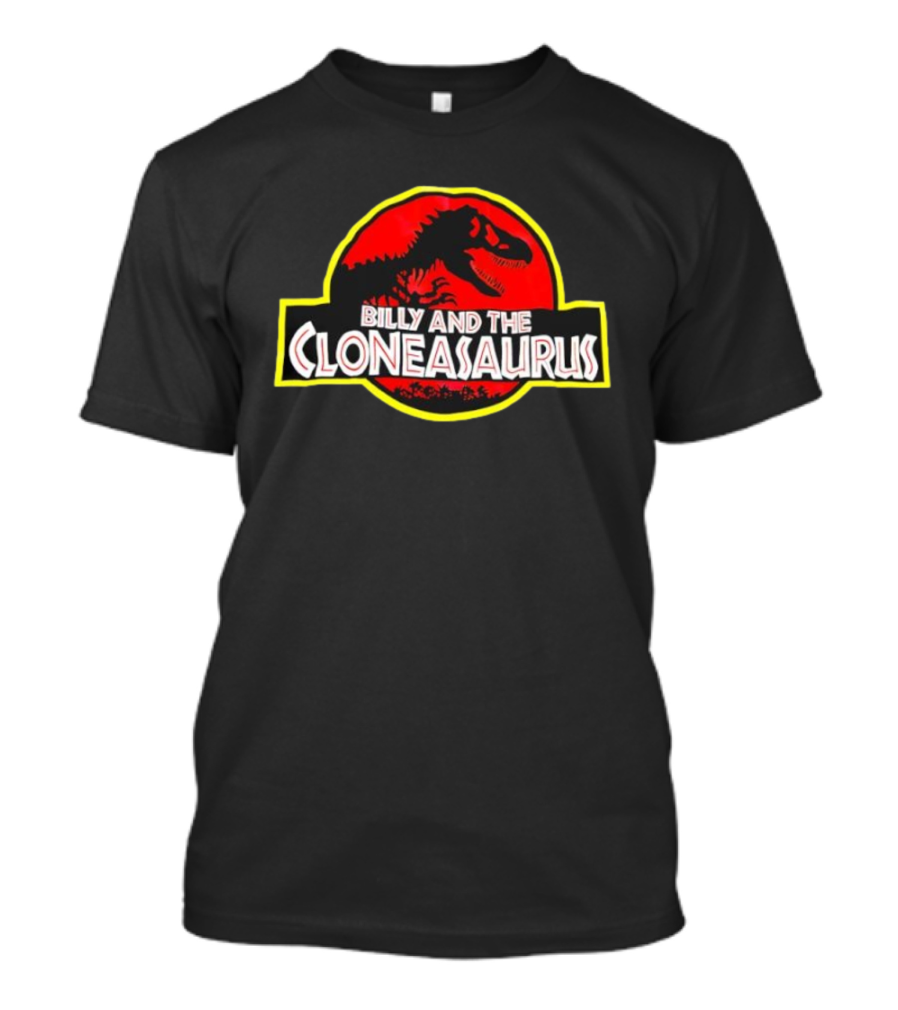 Billy And The Cloneasaurus Dinosaur Silhouette Comedy T-Shirt