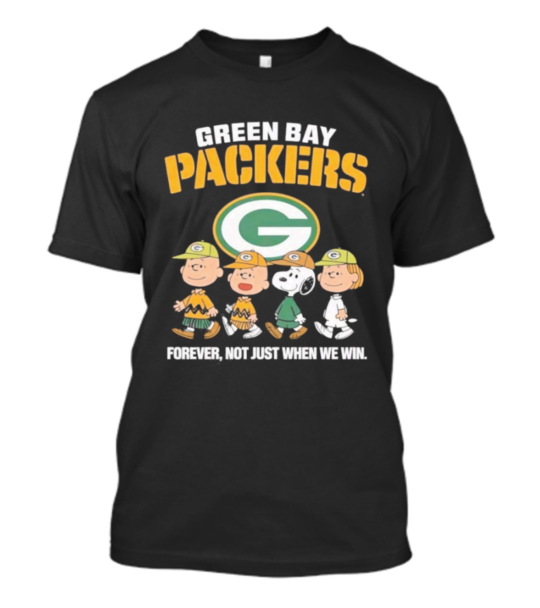 Green Bay Packers Peanuts Abbey Road Forever Not Just When We Win T-Shirt