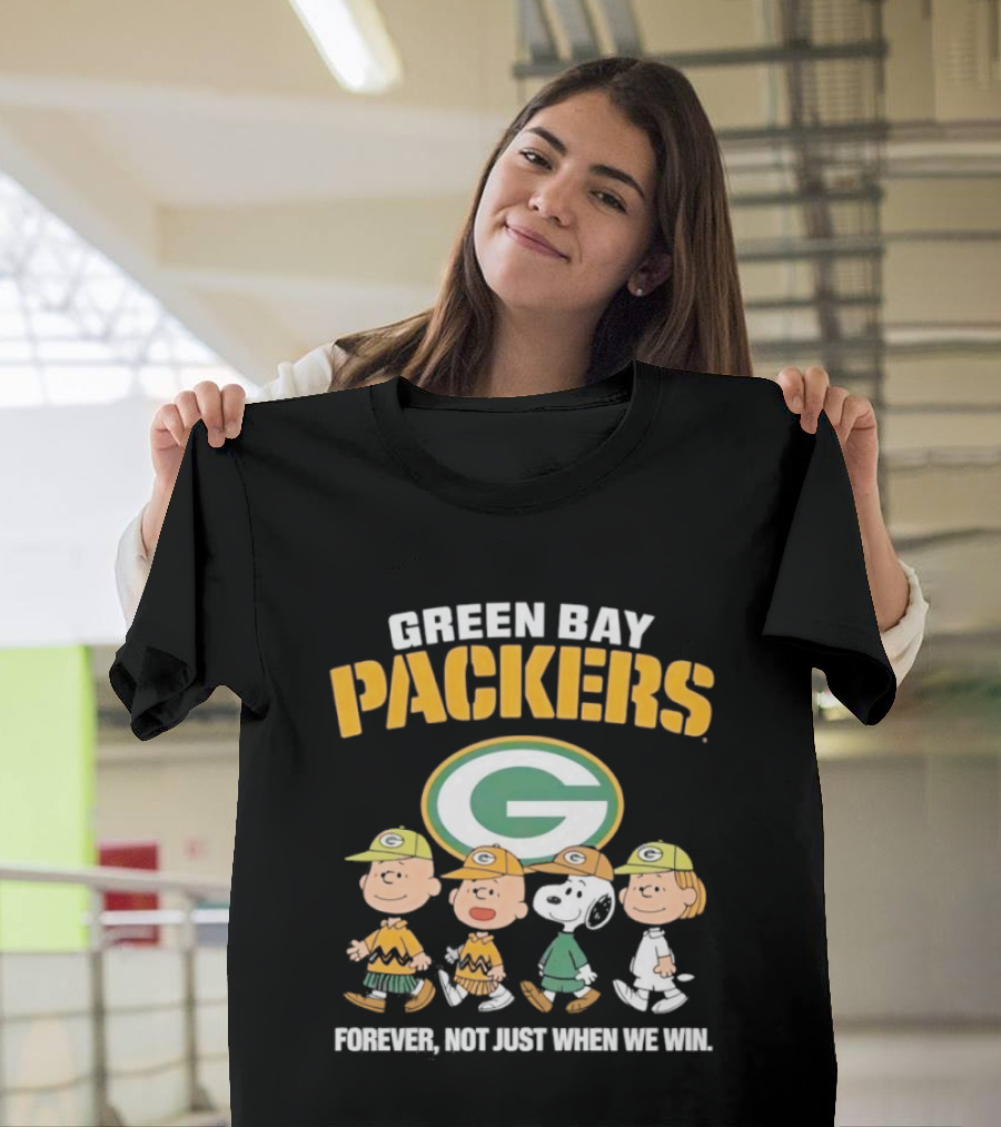 Green Bay Packers Peanuts Abbey Road Forever Not Just When We Win T-Shirt