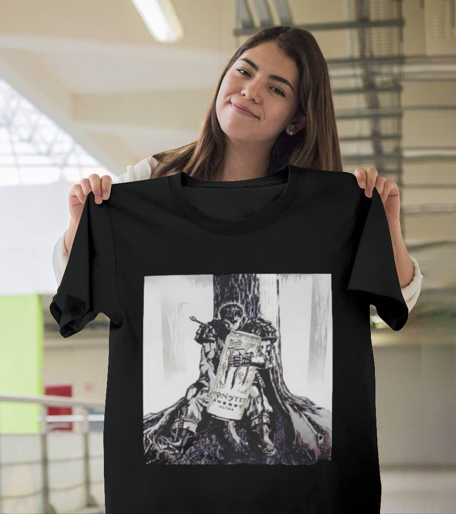 Guts Berserk with Monster Energy Ultra Drink Manga T-Shirt