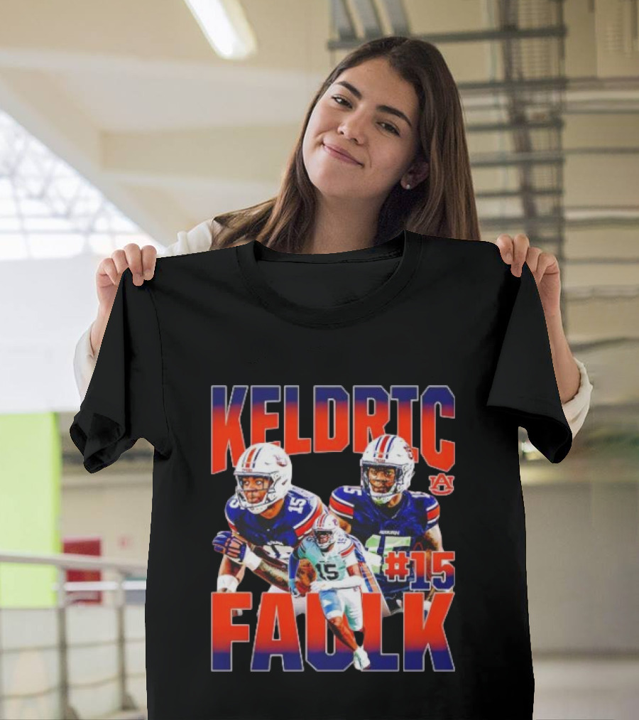Keldric Faulk Auburn Football #15 NCAA Tigers T-Shirt