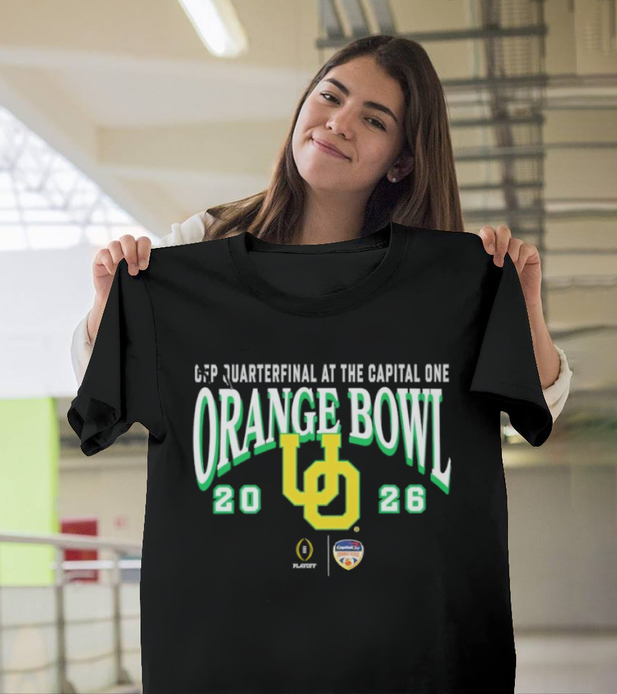 Oregon Ducks 2026 CFP Quarterfinal Capital One Orange Bowl T-Shirt