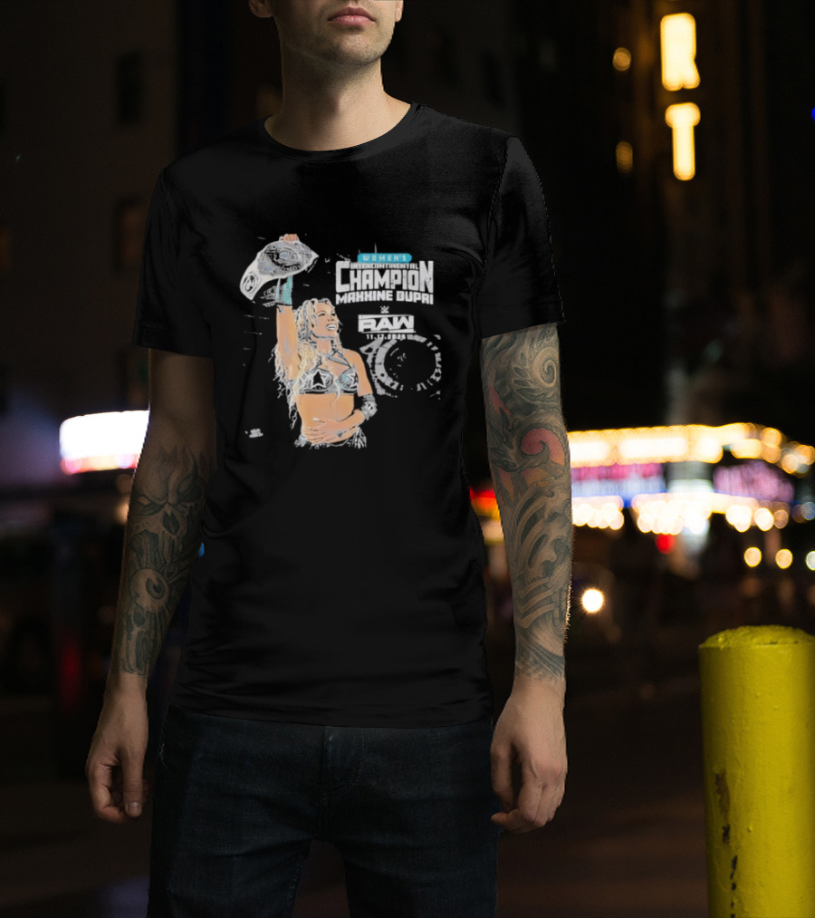 Maxxine Dupri Women's Champion Belt WWE RAW T-Shirt