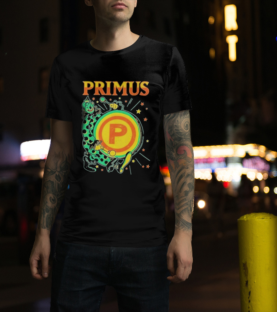 Primus Send In The Clowns New Year's Eve Oakland 2025 Event Featuring Drummer T-Shirt