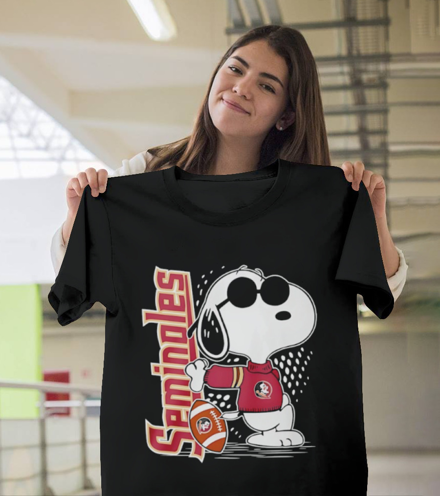 Seminoles Snoopy Joe Cool Football Fan Gear T-Shirt