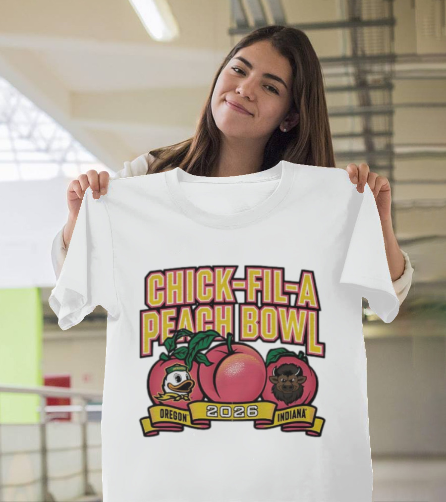 Chick Fil A Peach Bowl 2026 Oregon Vs Indiana T-Shirt