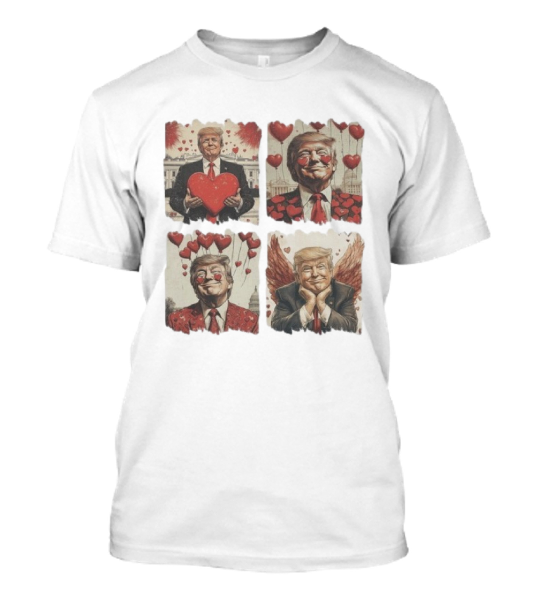 Trump 4 Square Valentine T-Shirt