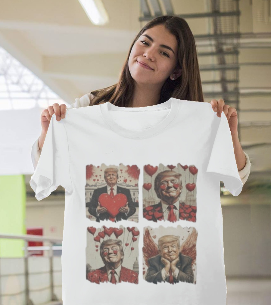 Trump 4 Square Valentine T-Shirt