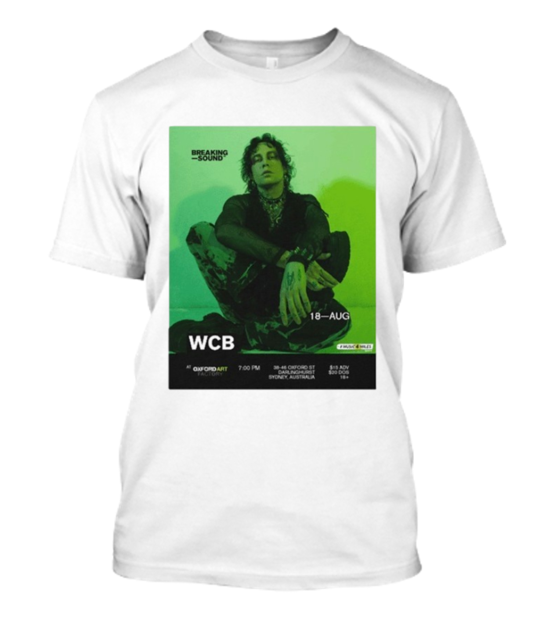 WCB At Breaking Sound Oxford Art Factory Sydney August 18 Event T-Shirt