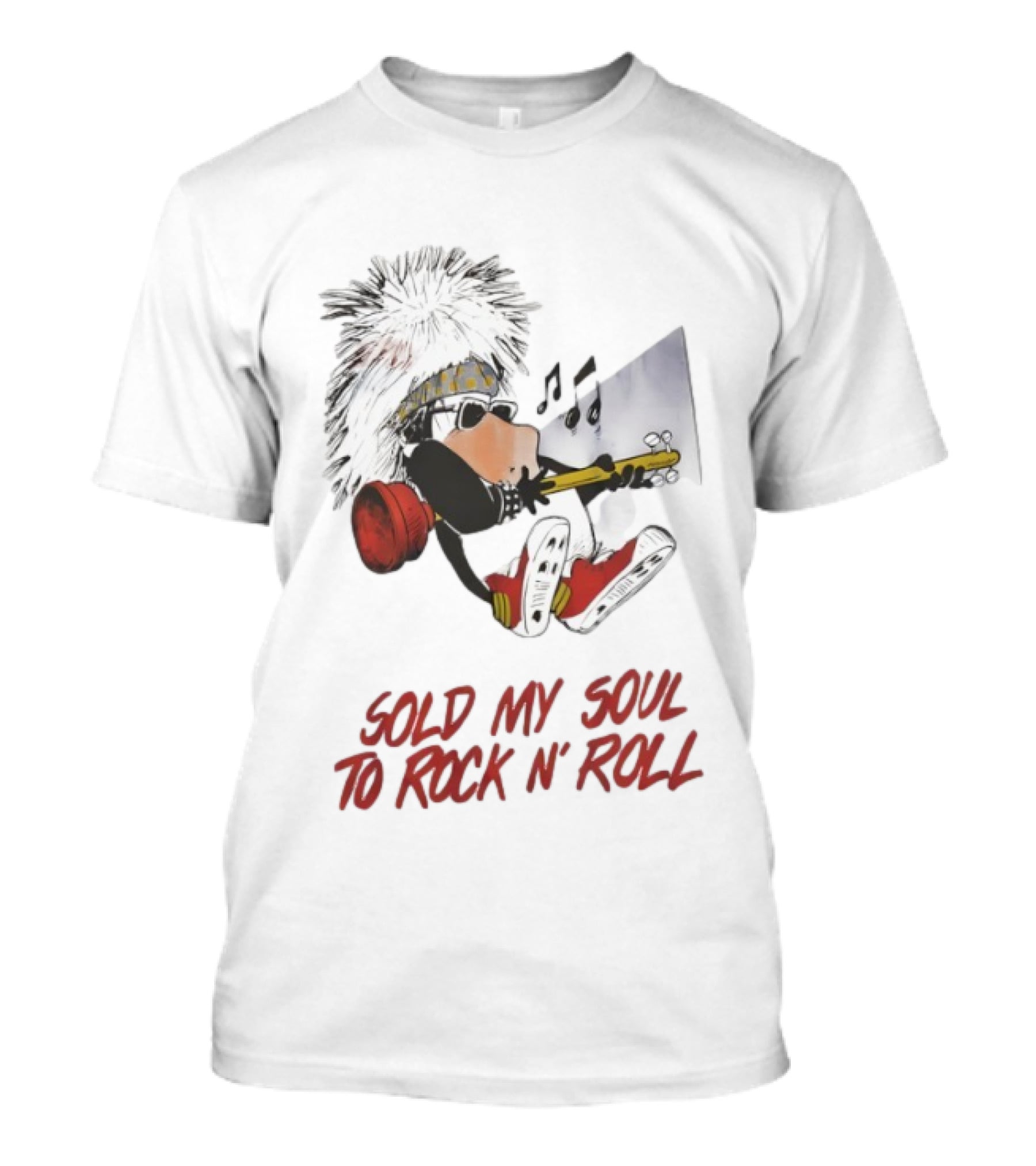 Bloom County 1986 Sold My Soul To Rock N' Roll Comic Penguin Music Fan Merch T-Shirt